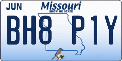 MO license plate BH8P1Y