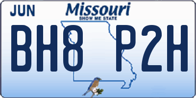 MO license plate BH8P2H