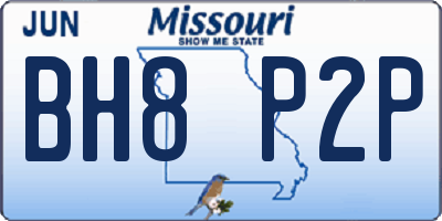 MO license plate BH8P2P