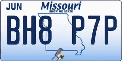 MO license plate BH8P7P