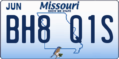 MO license plate BH8Q1S
