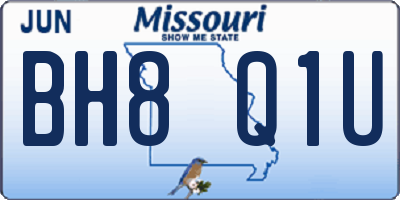 MO license plate BH8Q1U