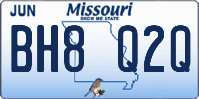 MO license plate BH8Q2Q