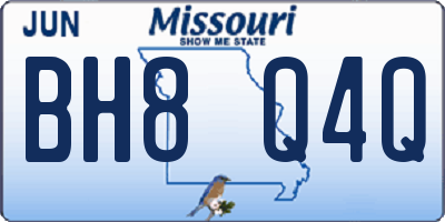 MO license plate BH8Q4Q