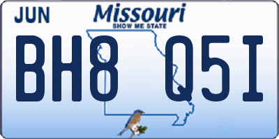 MO license plate BH8Q5I