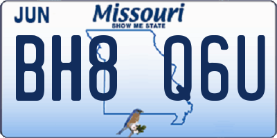 MO license plate BH8Q6U