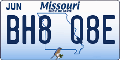 MO license plate BH8Q8E