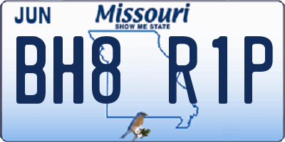 MO license plate BH8R1P