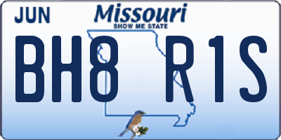 MO license plate BH8R1S