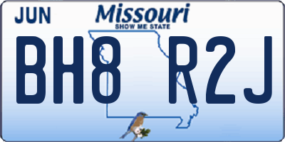 MO license plate BH8R2J