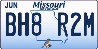 MO license plate BH8R2M