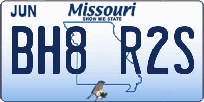 MO license plate BH8R2S