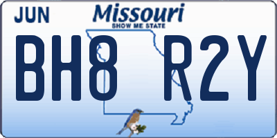 MO license plate BH8R2Y