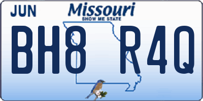 MO license plate BH8R4Q