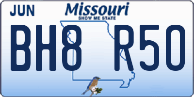 MO license plate BH8R5O