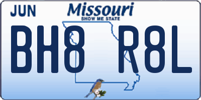 MO license plate BH8R8L