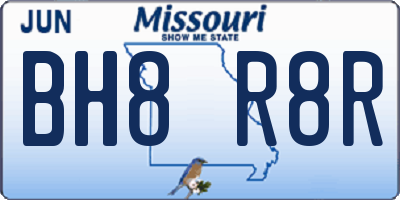 MO license plate BH8R8R