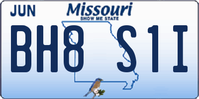 MO license plate BH8S1I