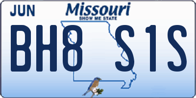 MO license plate BH8S1S