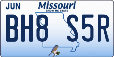 MO license plate BH8S5R