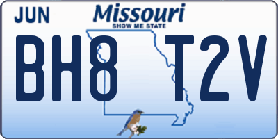 MO license plate BH8T2V