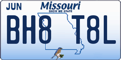 MO license plate BH8T8L