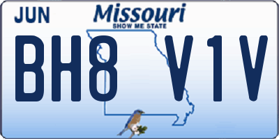 MO license plate BH8V1V