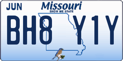 MO license plate BH8Y1Y