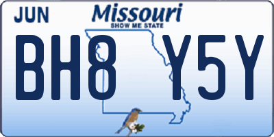 MO license plate BH8Y5Y