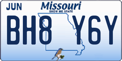 MO license plate BH8Y6Y