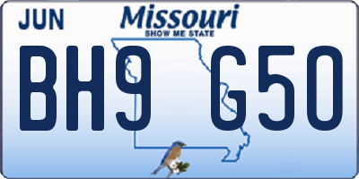 MO license plate BH9G5O