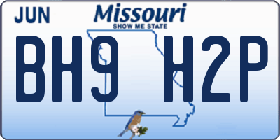 MO license plate BH9H2P