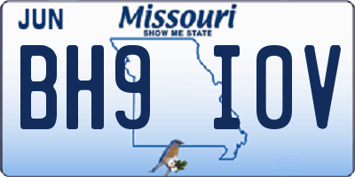 MO license plate BH9I0V