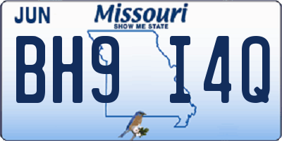 MO license plate BH9I4Q