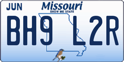 MO license plate BH9L2R