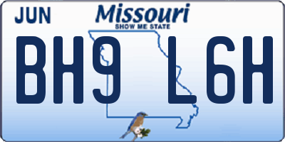 MO license plate BH9L6H