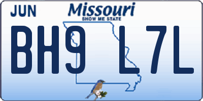 MO license plate BH9L7L