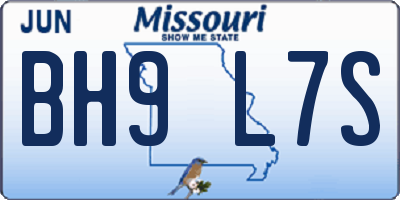 MO license plate BH9L7S