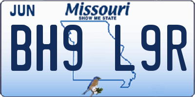 MO license plate BH9L9R