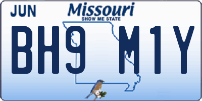 MO license plate BH9M1Y