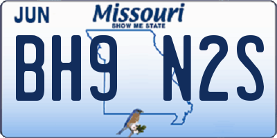 MO license plate BH9N2S