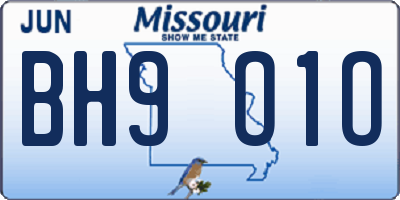 MO license plate BH9O1O