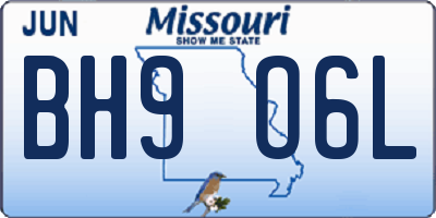 MO license plate BH9O6L