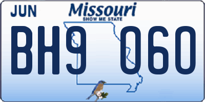 MO license plate BH9O6O