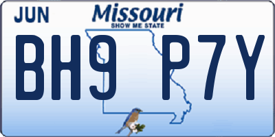 MO license plate BH9P7Y