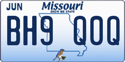 MO license plate BH9Q0Q