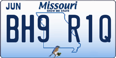 MO license plate BH9R1Q
