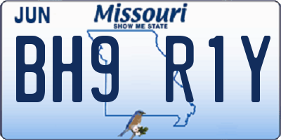 MO license plate BH9R1Y