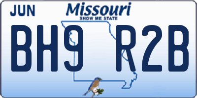 MO license plate BH9R2B