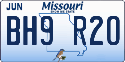 MO license plate BH9R2O